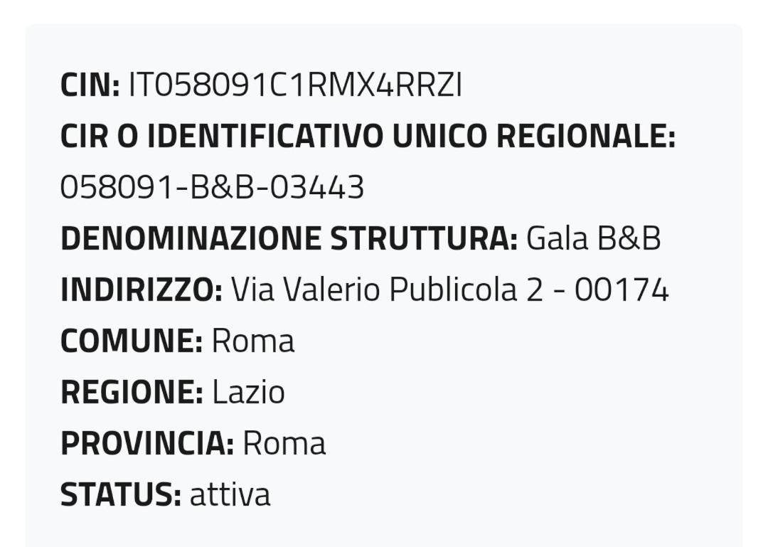 Gala B&B Rzym Zewnętrze zdjęcie